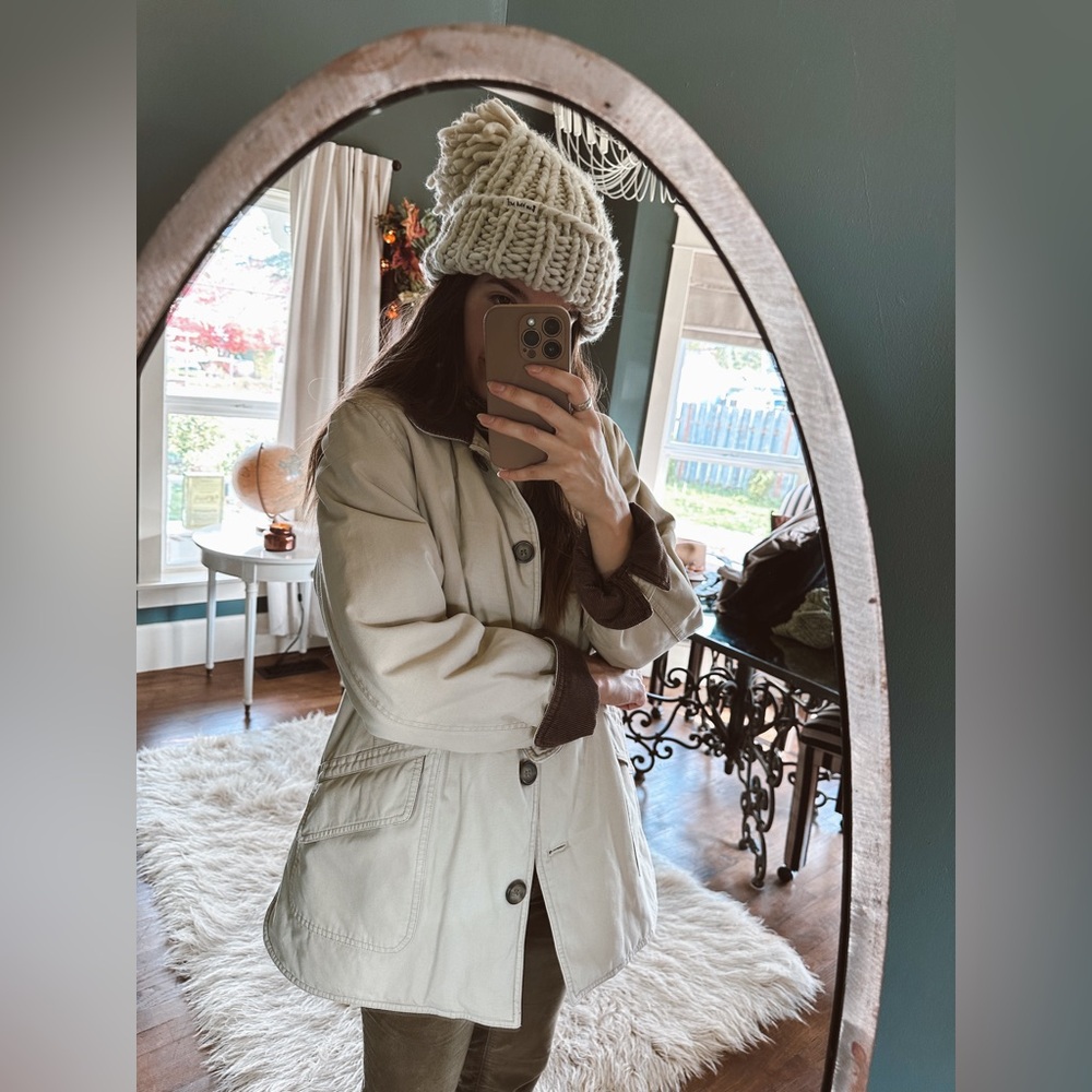 Appleseeds Chore Jacket Barn Coat quilted interior sz medium